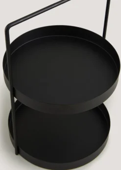 Black Metal 2 Tier Circle Caddy