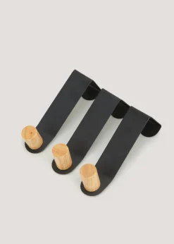 Black Metal & Bamboo Bin