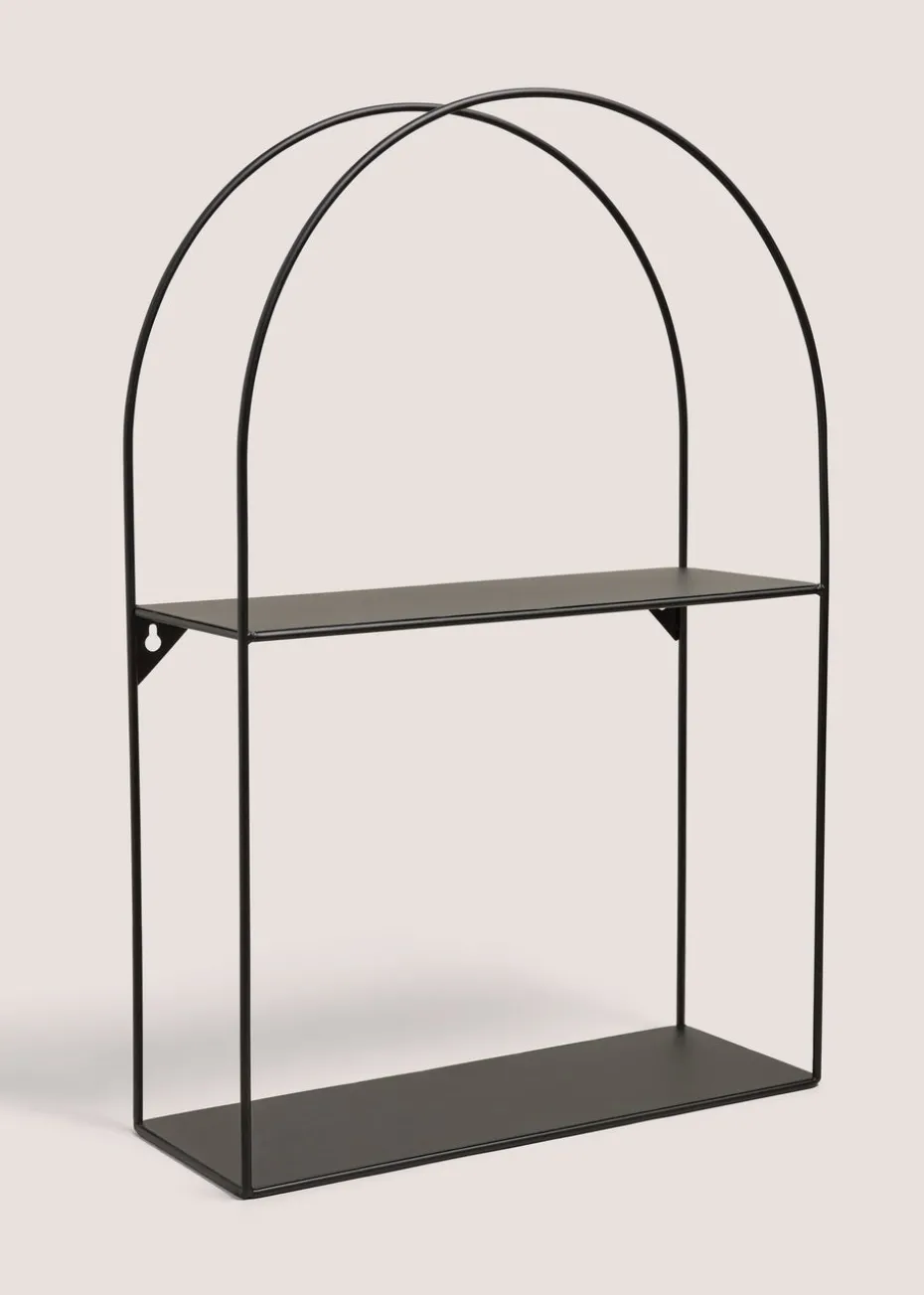 Black Metal Arch Shelf