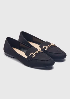 Black Metal Bar Loafers