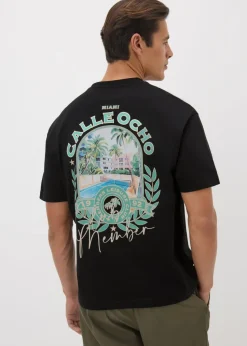 Black Miami Tennis T- Shirt