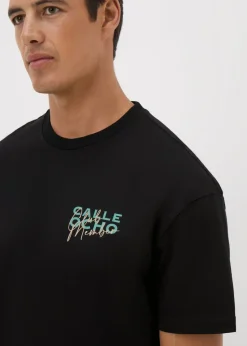 Black Miami Tennis T- Shirt