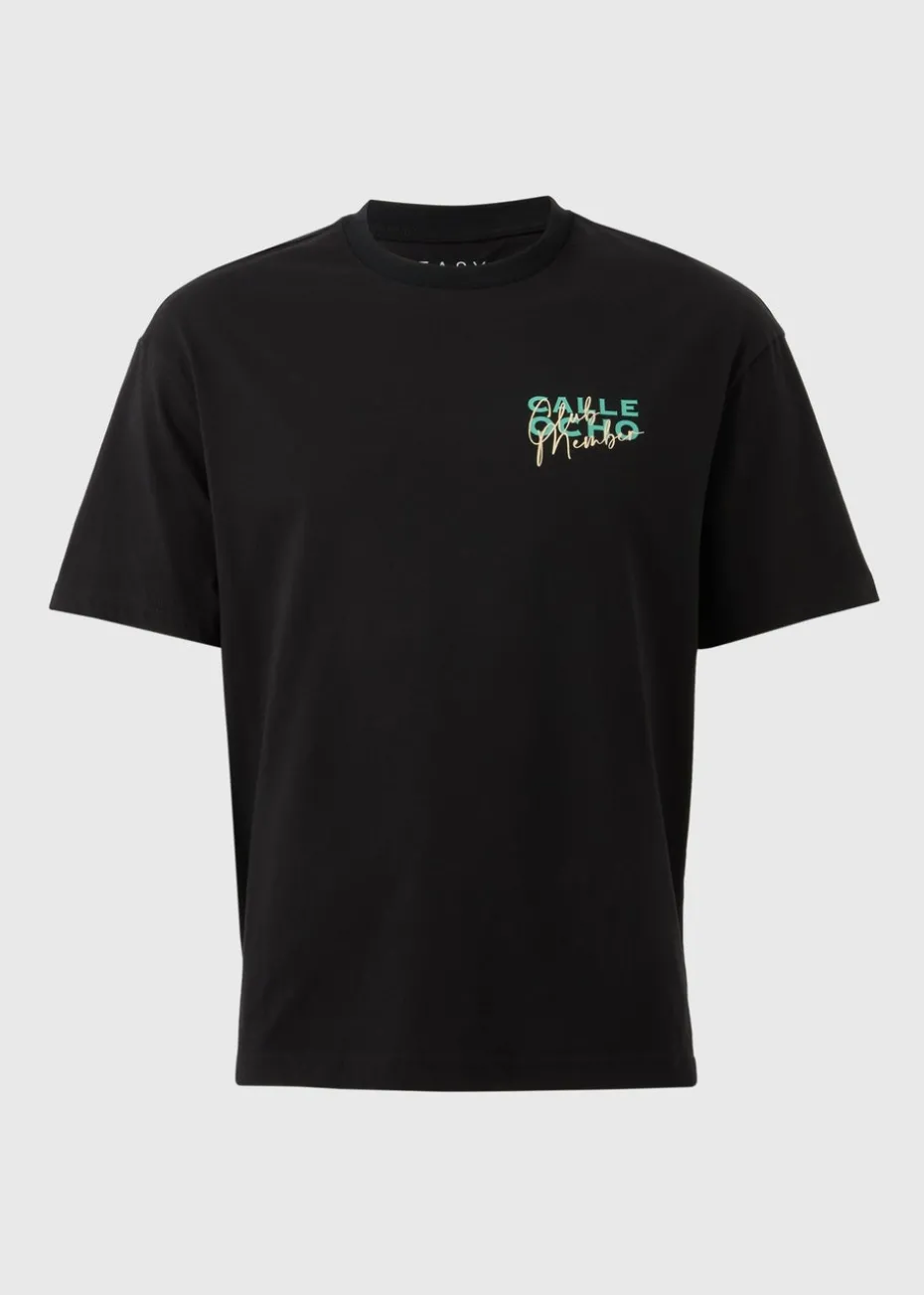 Black Miami Tennis T- Shirt