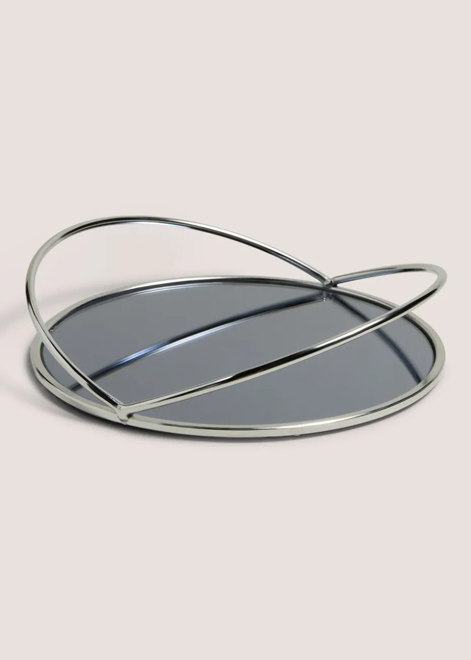 Black Mirrored Tray (29.5cm x 29.5cm x 5.6cm)