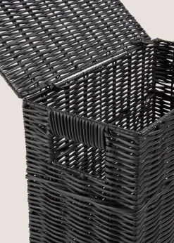 Black Narrow Toilet Storage Box