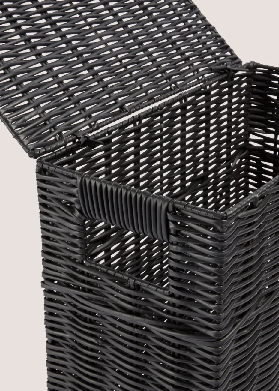 Black Narrow Toilet Storage Box