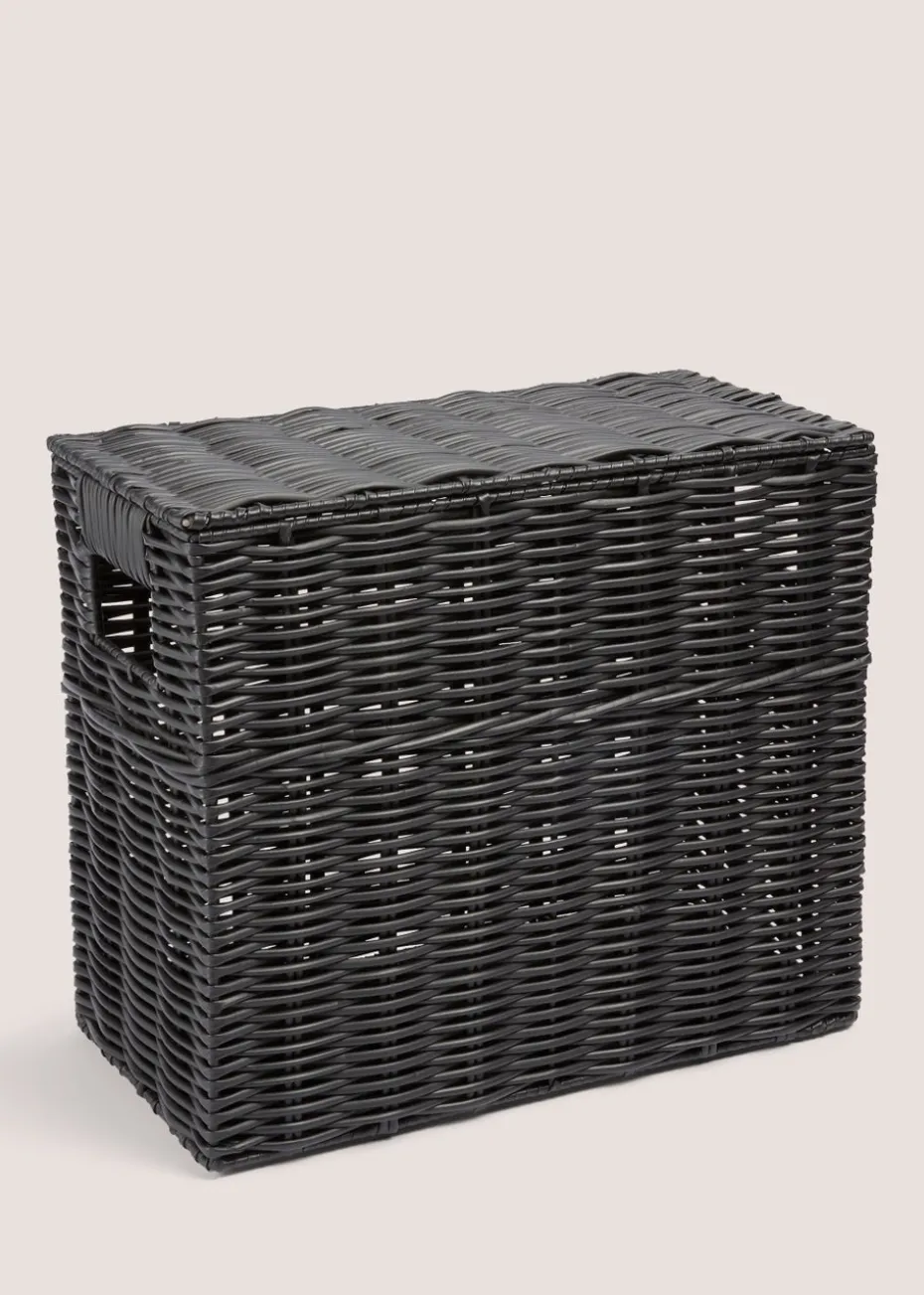 Black Narrow Toilet Storage Box