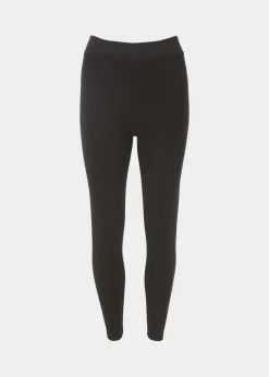 Black Plain Ponte Leggings
