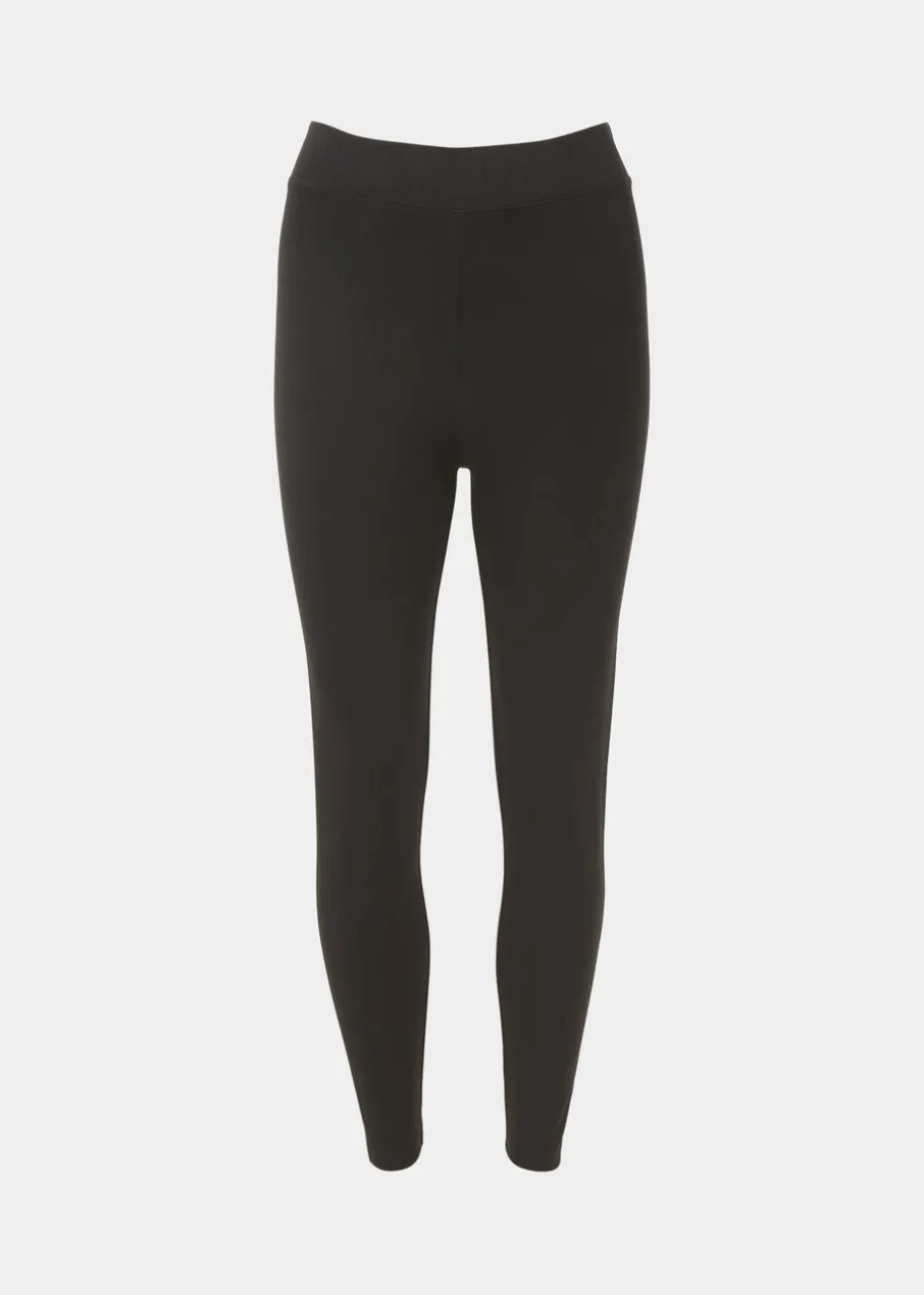 Black Plain Ponte Leggings