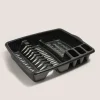 Black Plastic Dish Drainer (46cm x 37cm x 9cm)