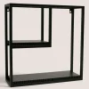 Black Ribbed Edge Multi Shelf