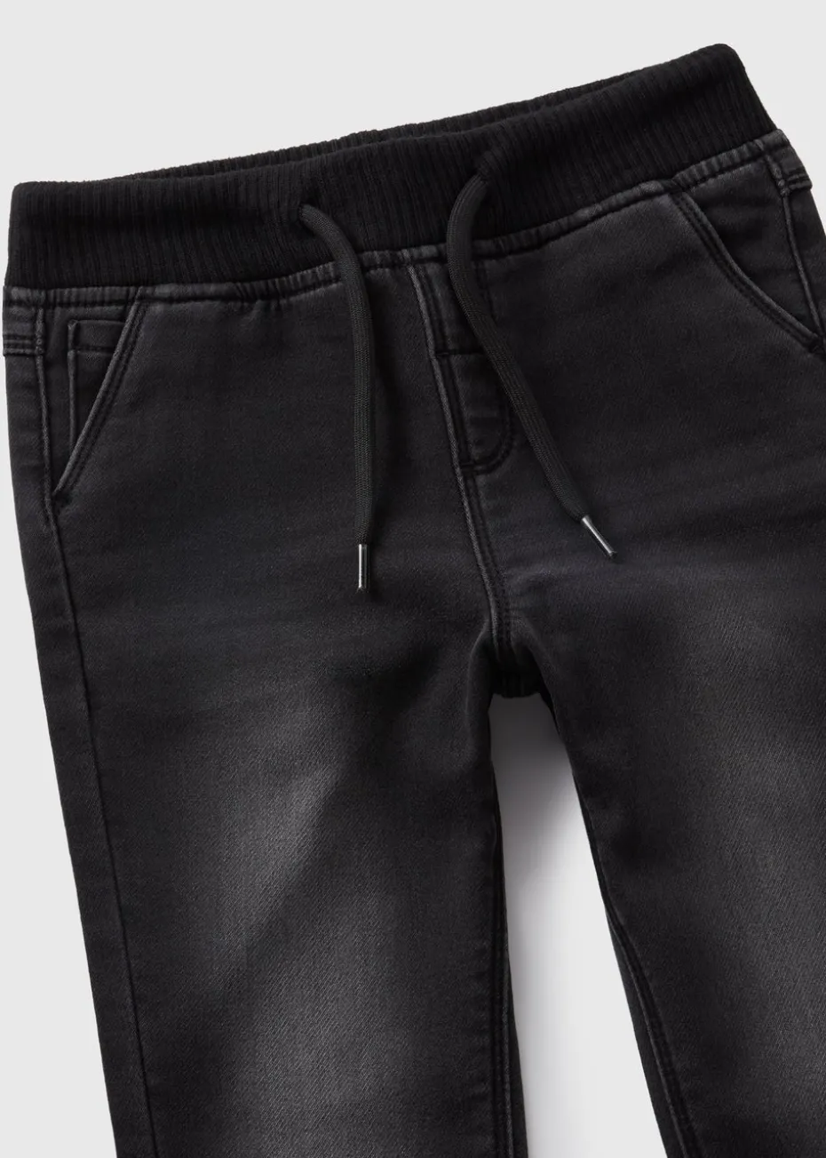 Black Ribbed Waist Jeans (1-7yrs)