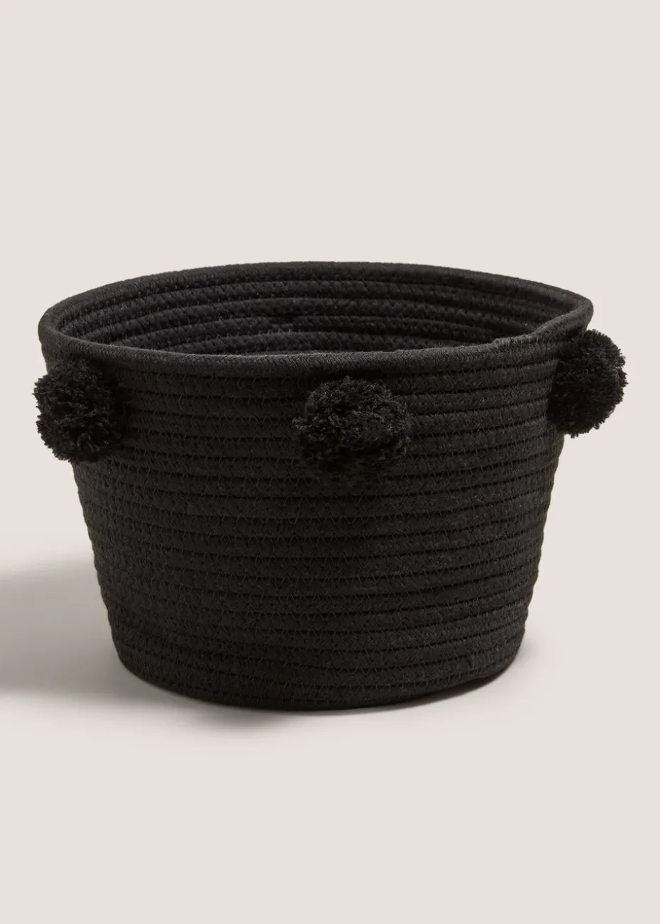 Black Rope Storage Basket