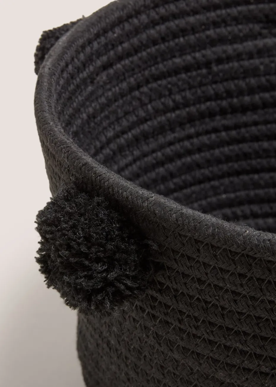 Black Rope Storage Basket