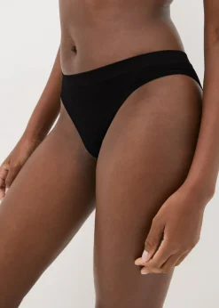 Black Seamless Brazilian Knickers