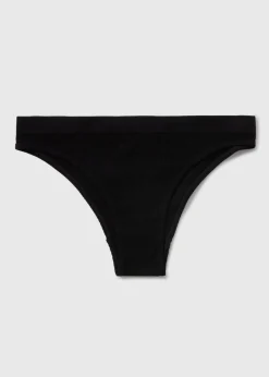 Black Seamless Brazilian Knickers