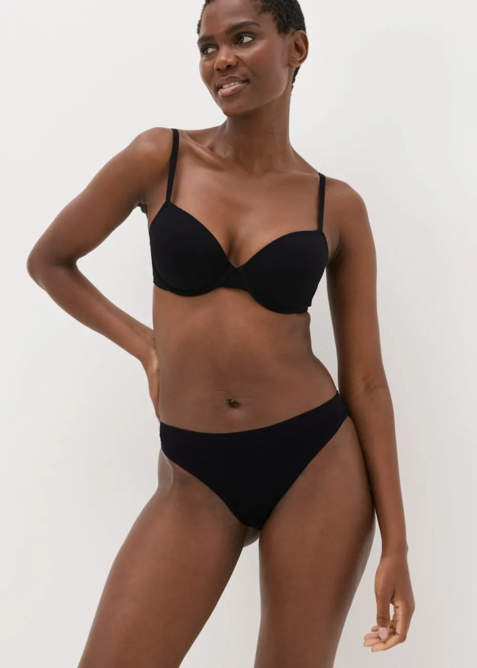 Black Seamless Brazilian Knickers