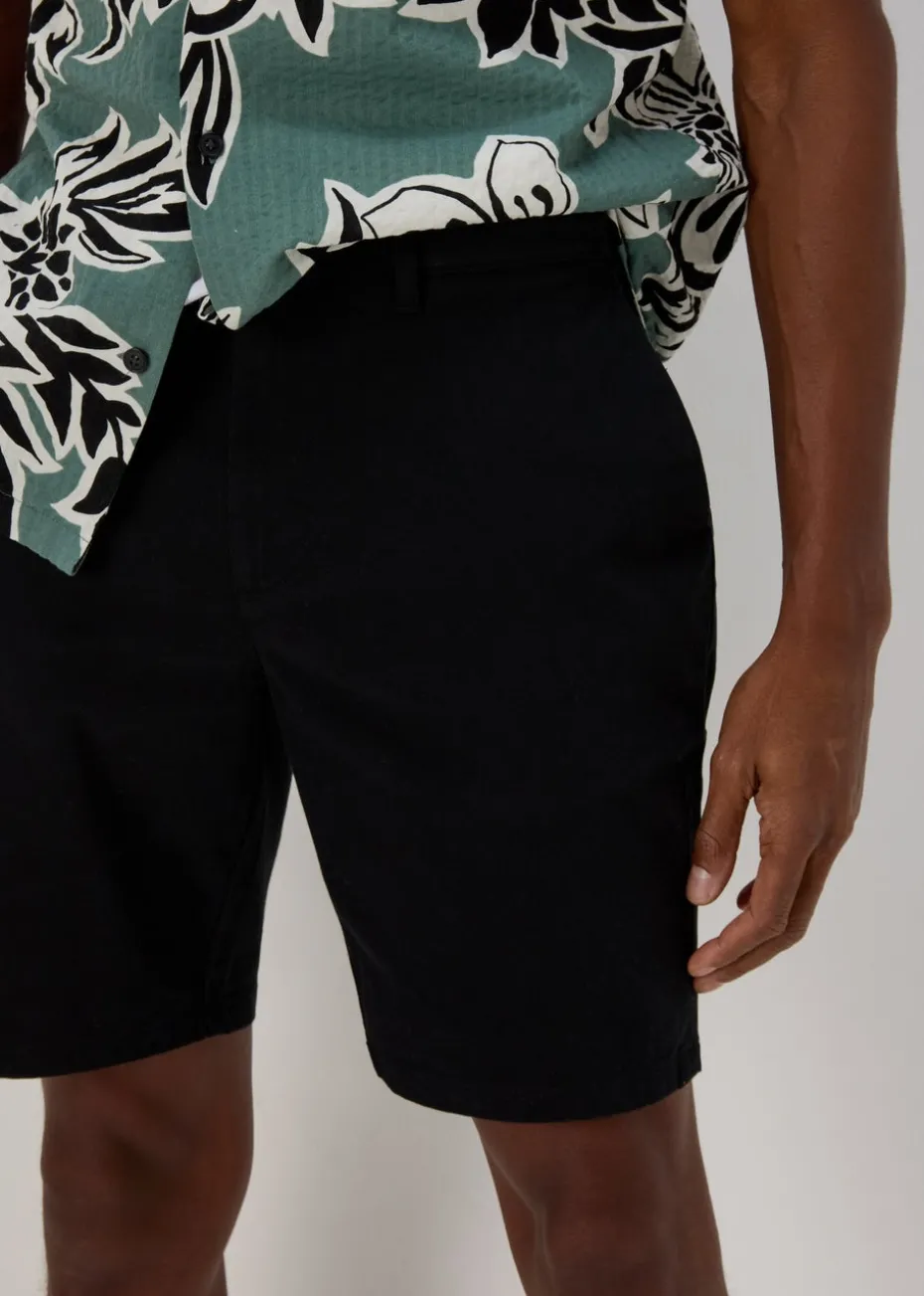 Black Slim Fit Chino Shorts
