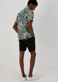 Black Slim Fit Chino Shorts