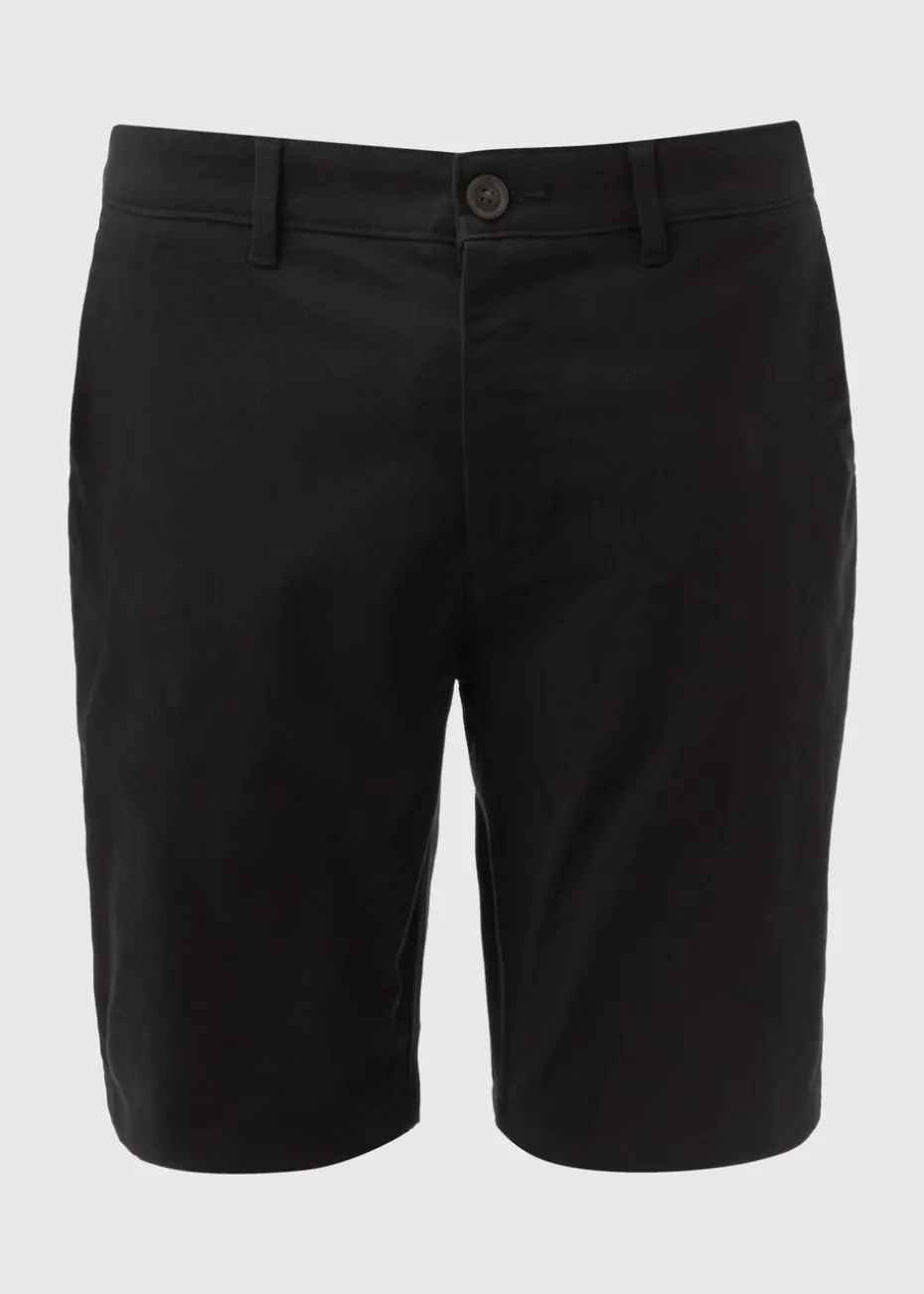 Black Slim Fit Chino Shorts