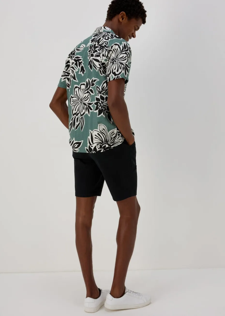 Black Slim Fit Chino Shorts