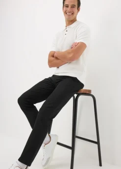 Black Slim Fit Chino Trousers