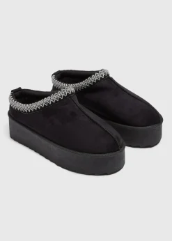 Black Snug Trim Mule