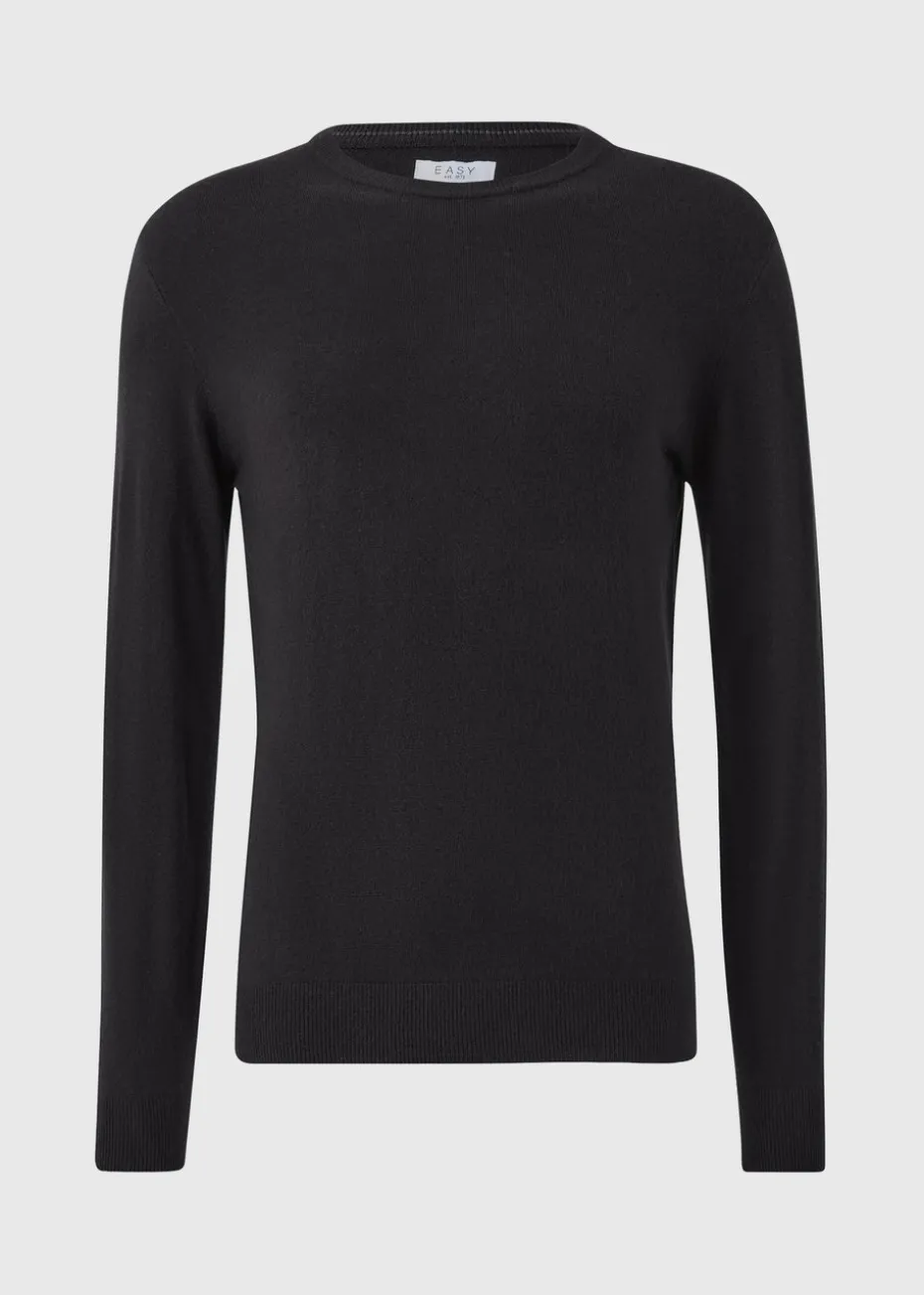 Black Soft Touch Crew Neck Jumper
