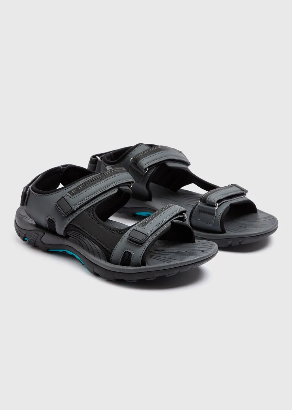 Black Sports Trek Sandals