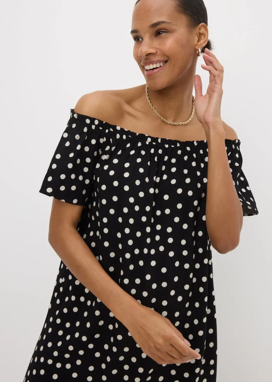 Black Spot Bardot Mini Dress