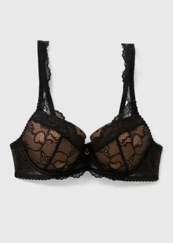 Black Spot Mesh Bra