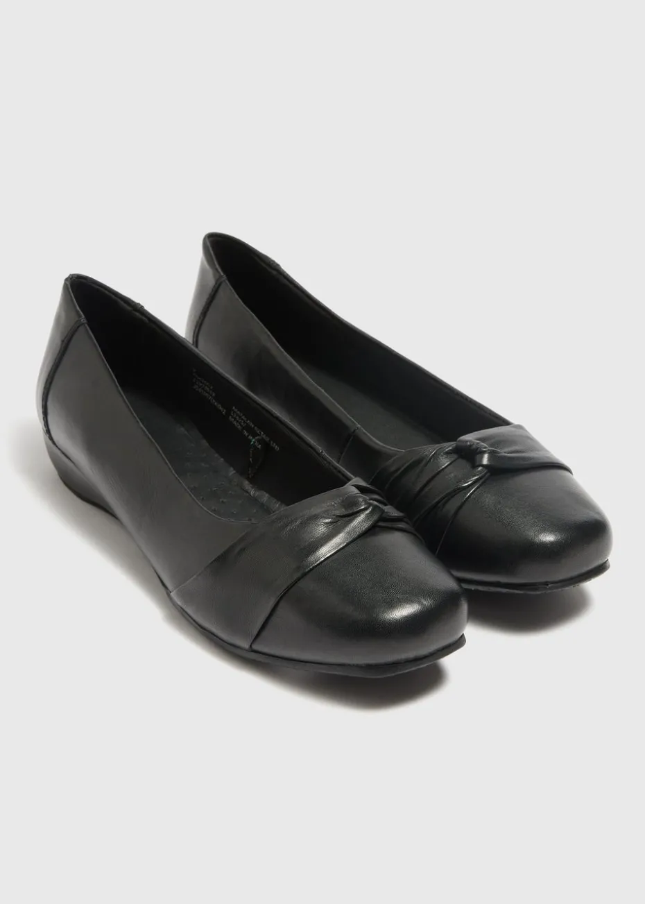 Black Square Toe Flats