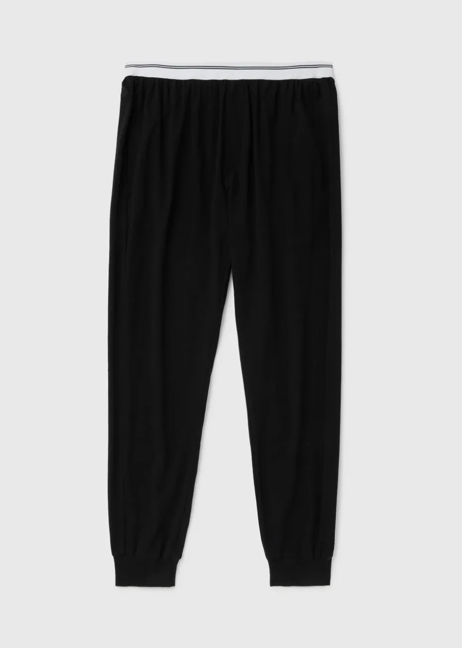 Black Stripe Jacquard Waistband Trousers