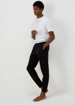 Black Stripe Jacquard Waistband Trousers