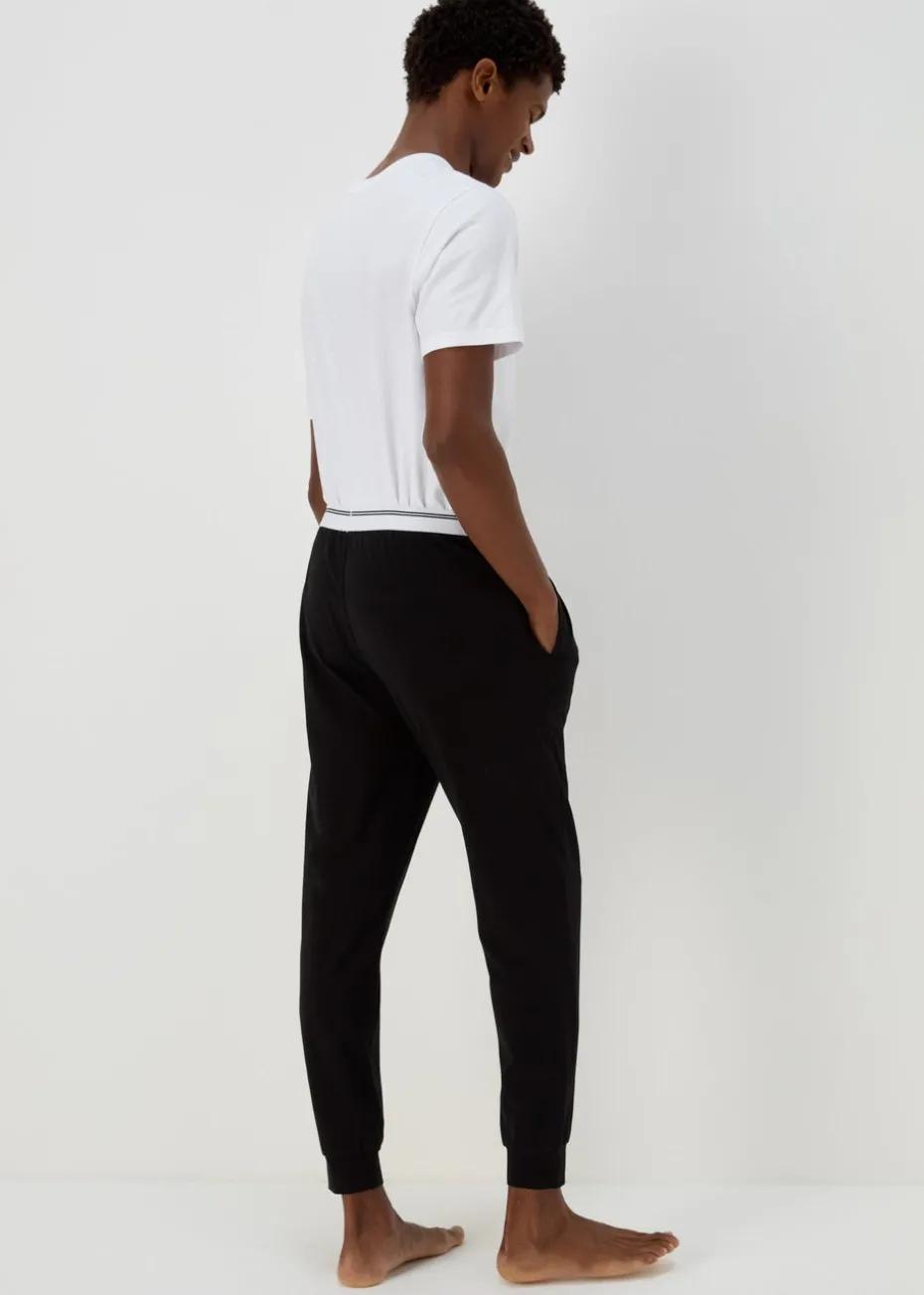 Black Stripe Jacquard Waistband Trousers