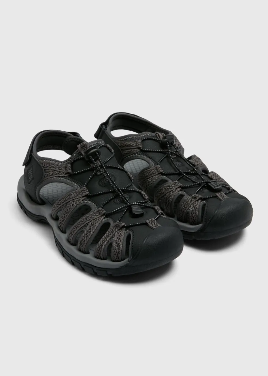 Black Technical Sandal Shoe