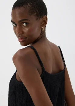 Black Textured Co Ord Cami Top