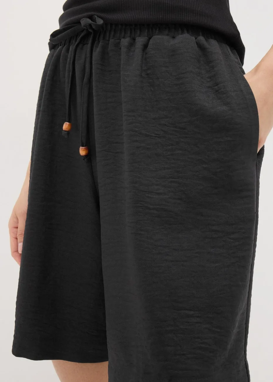 Black Tie Waist Shorts