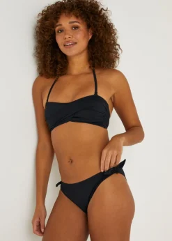 Black Twist Bikini Bottoms