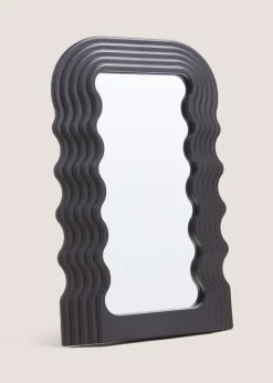 Black Wavy Mirror