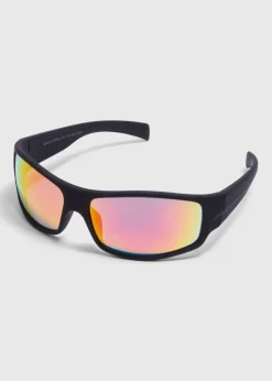Black Wrap Sports Sunglasses