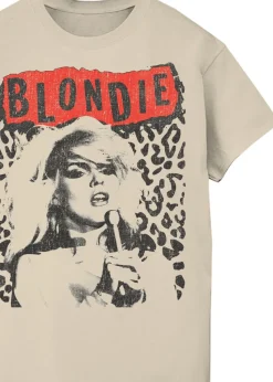 Blondie Leopard Sand Boyfriend Fit Music T-Shirt