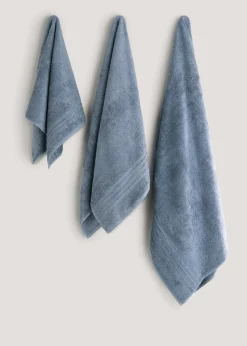 Blue 100% Egyptian Cotton Towels