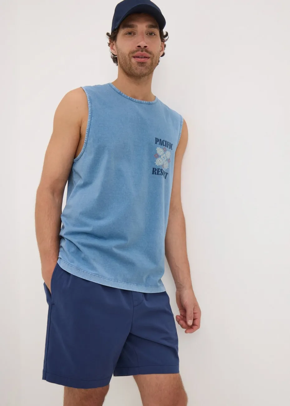 Blue Acid Wash Pacific Resort Vest