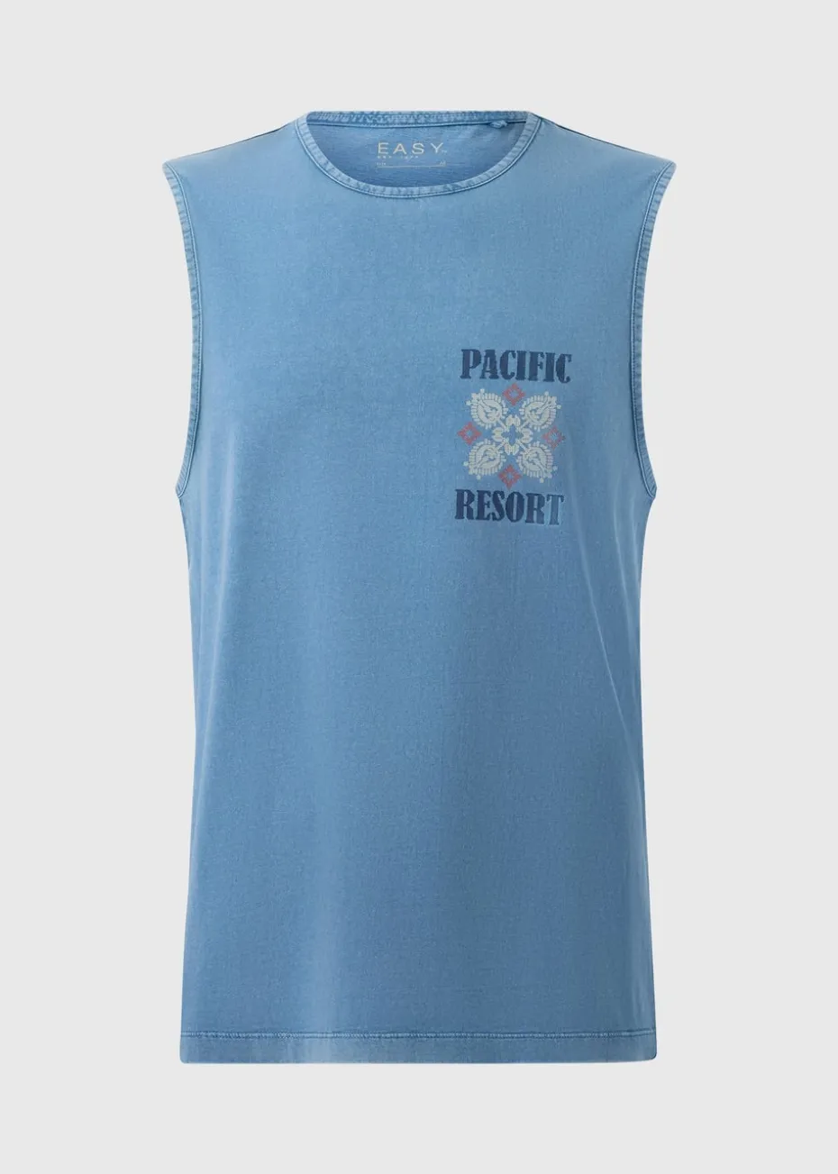 Blue Acid Wash Pacific Resort Vest