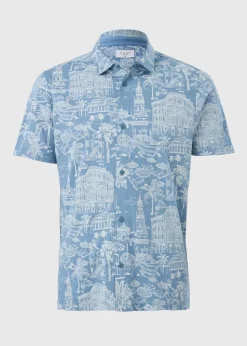 Blue City Print Shirt