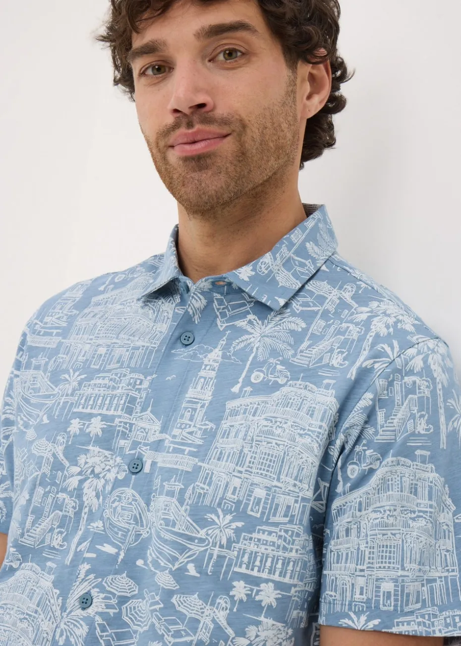 Blue City Print Shirt