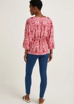 Blue Denim Look Ankle Length Leggings