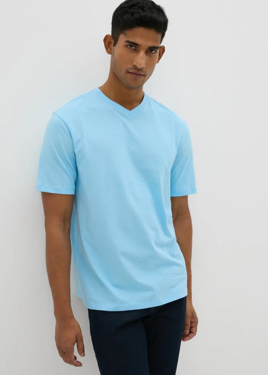 Blue Essential V-Neck T-Shirt