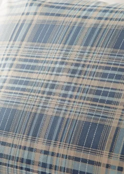 Blue Fine Check Duvet Cover